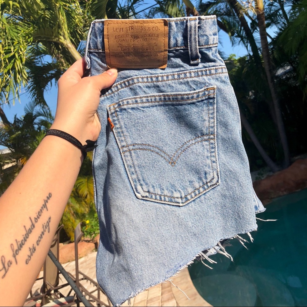 Levi’s • Vintage Orange tan jean cutoffs